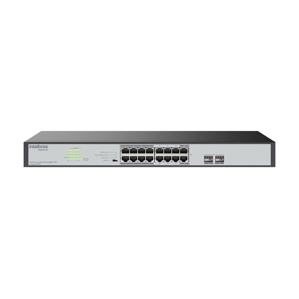 SWITCH NAO GERENCIAVEL 18 PORTAS-16POE E 2SFP S1018G-PA
