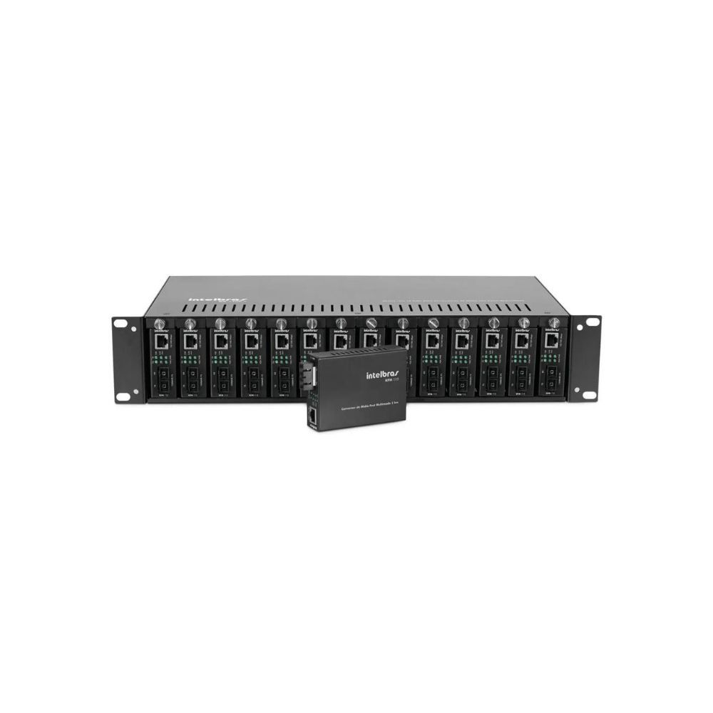 CHASSI RACK 19" 14 SLOTS P/ CONVERSORES DE MIDIA - KX 1400 R