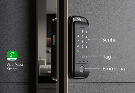 FECHADURA INTELIGENTE DE SOBREPOR MFD 2020 PRETA