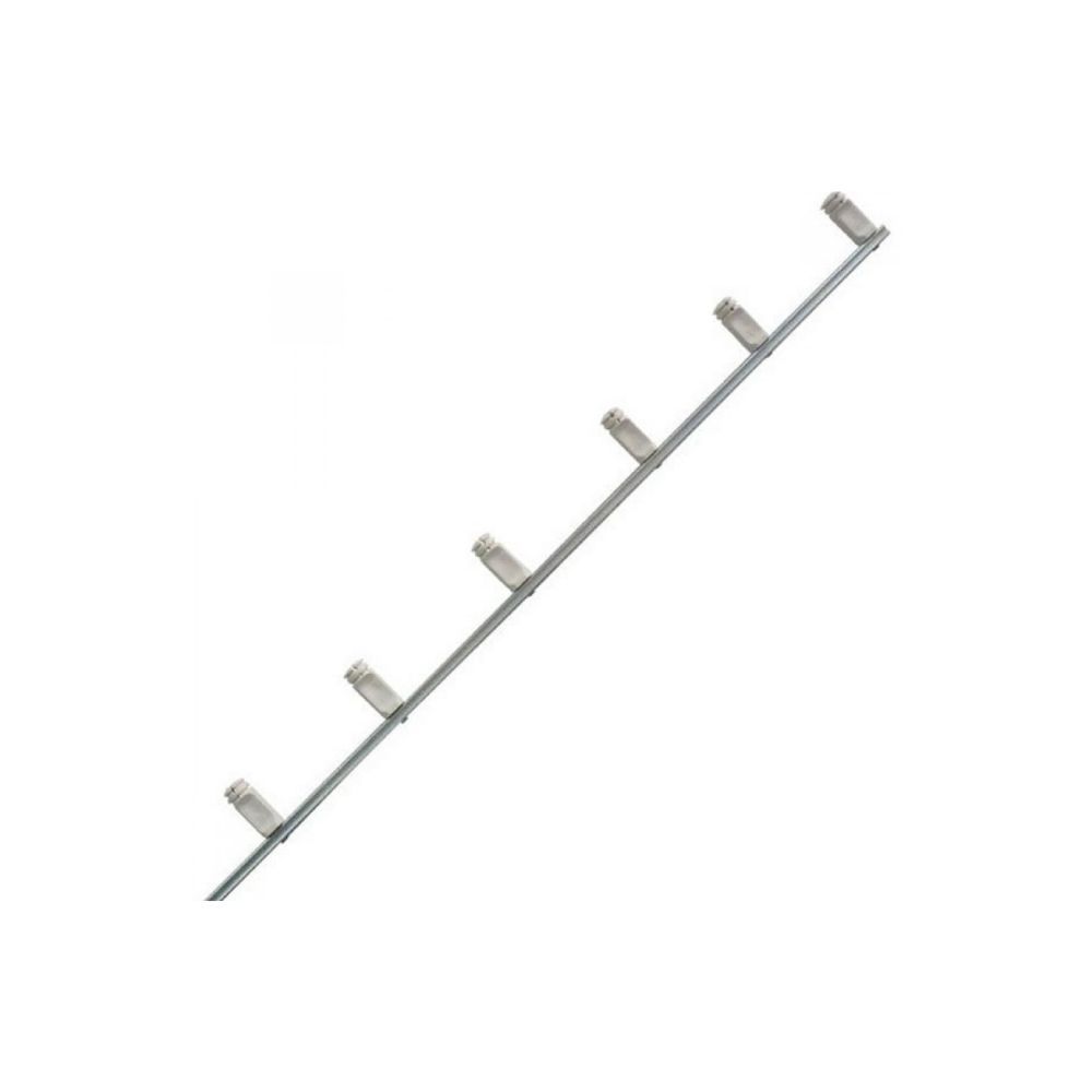 BARRA/HASTE DE ALUMINIO ESTRELA C/ 6 ISOLADORES CERCA ELETRICA