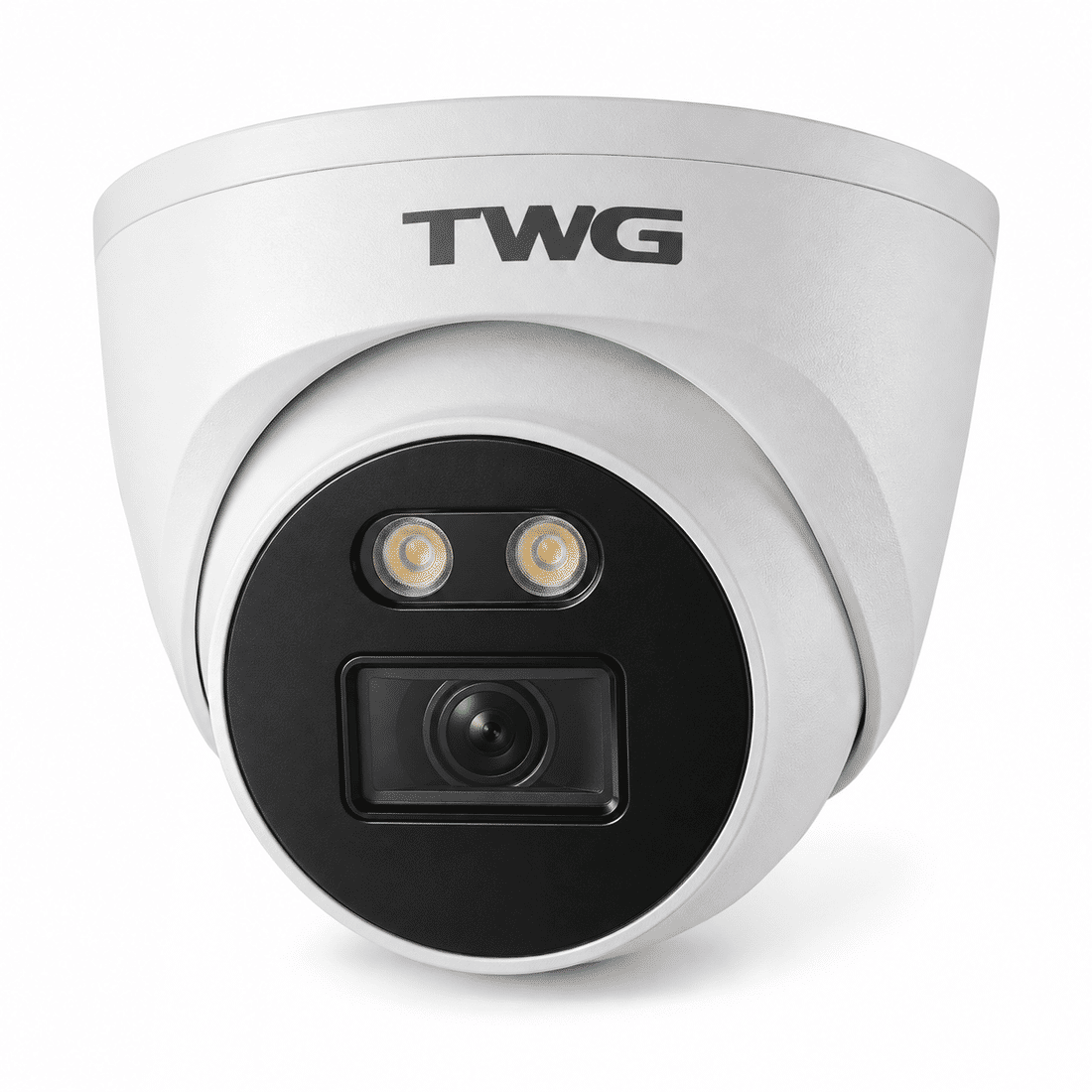 CAMERA DOME IP POE TWG TW-5611 AR 4MP DUAL LIGHT METAL Câmera dome IP PoE TWG TW-5611 AR, vista de estúdio