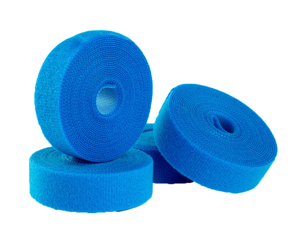 VELCRO ORGANIZADOR DE CABOS 20MM AZUL ROLO 3M - AD - 10141 - AD CONNECT