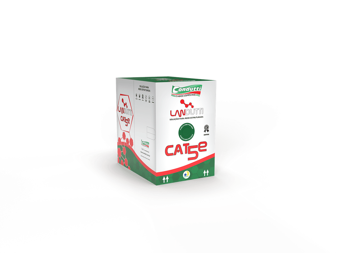 CABO LAN CAT5E 4P 24AWG CMX BLINDADO 100% COBRE BOB 305M - CONDUTTI CABO LAN CAT5E 4P 24AWG CMX BLINDADO 100% COBRE BOB 305M - CONDUTTI