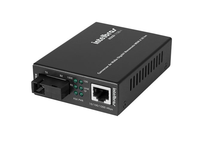CONVERSORES DE MIDIA GIGA WDM MONOMODO 20 KM - KGSD 1120 A