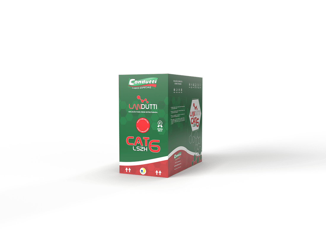 CABO LAN CAT6 4P 24AWG LSZH GIGABIT 100% COBRE VERMELHO CAIXA 305M - CONDUTTI CABO LAN CAT6 4P 24AWG LSZH GIGABIT 100% COBRE VERMELHO CAIXA 305M - CONDUTTI