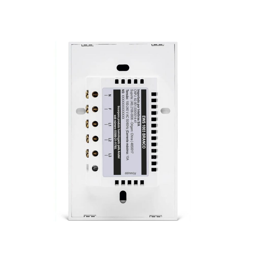 INTERRUPTOR SMART WI-FI TOUCH 3 EWS 1003 BR
