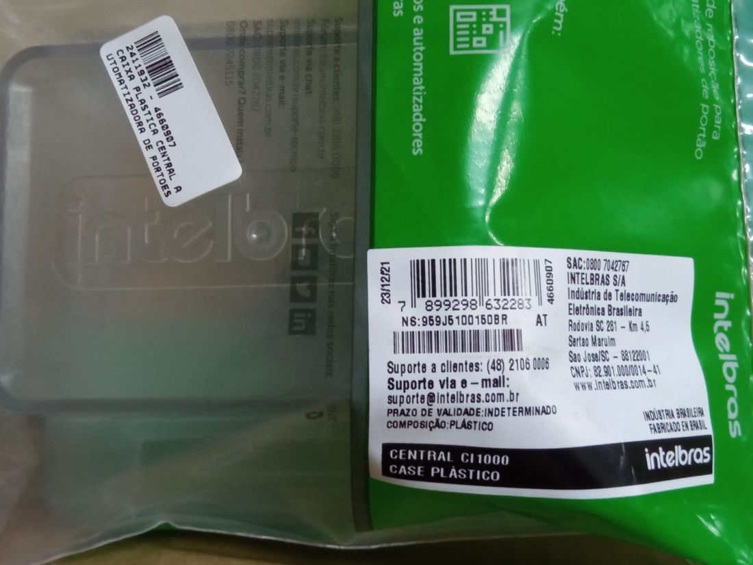 CAIXA PLASTICA CENTRAL AUTOMATIZADORA DE PORTOES CI1000