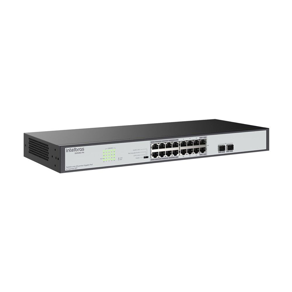 SWITCH NAO GERENCIAVEL 18 PORTAS-16POE E 2SFP S1018G-PA