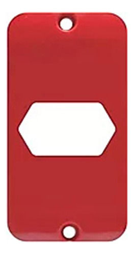 TAMPA 1 TOMADA HORIZONTAL PVC 3/4" -VERMELHA  - CLC