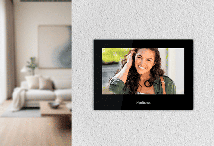 TERMINAL INTERNO VIDEO PORTEIRO TVIP 2220 W PRETO
