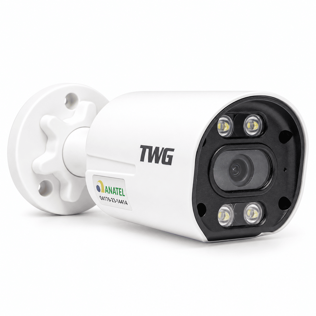 CAMERA BULLET IP WI-FI TWG TW-9520 DUAL LIGHT IP66 Câmera bullet IP Wi-Fi TWG TW-9520 em fundo branco