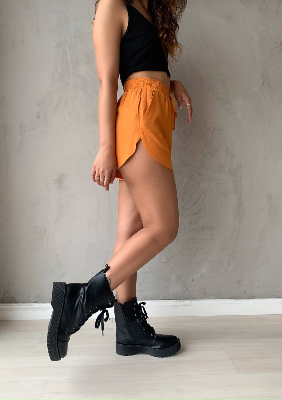 SHORT VISCOLINHO VANILLA MOSTARDA SHORT VISCOLINHO VANILLA MOSTARDA