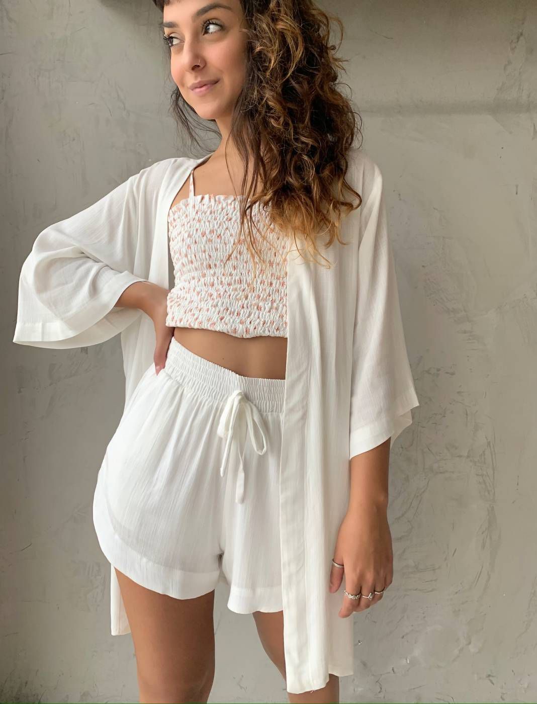 SHORT VISCOLINHO VANILLA OFFWHITE SHORT VISCOLINHO VANILLA OFFWHITE