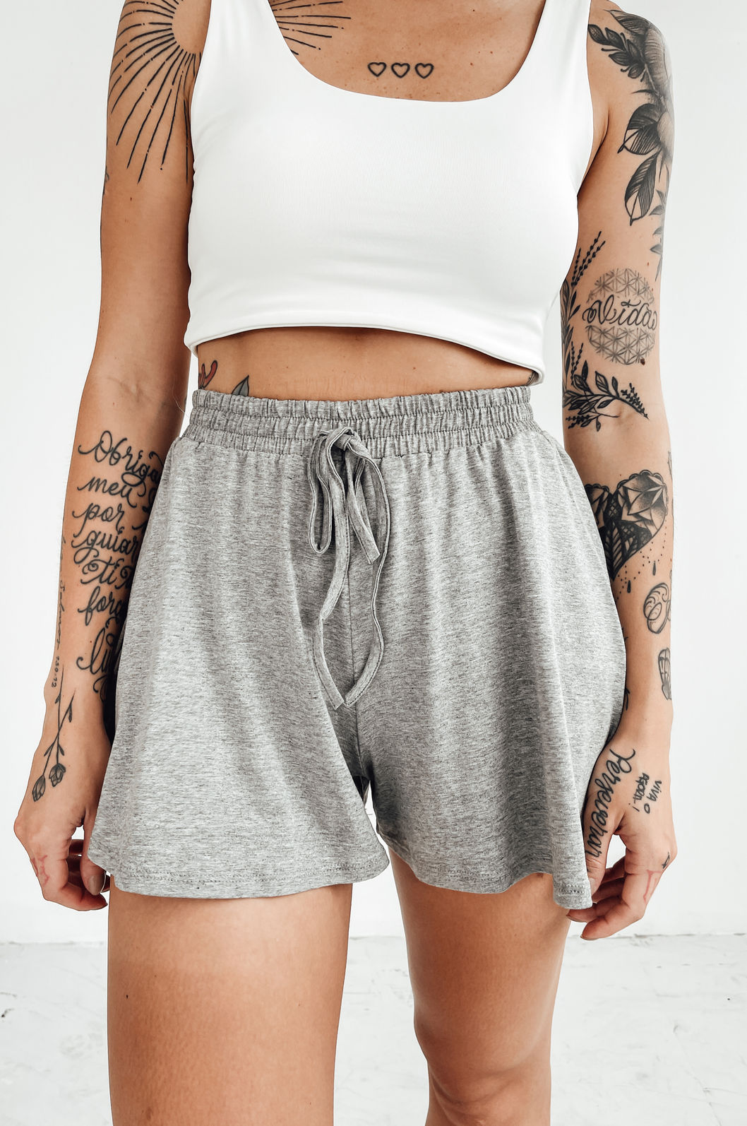 SHORT LUNAR CINZA MESCLA SHORT LUNAR CINZA MESCLA