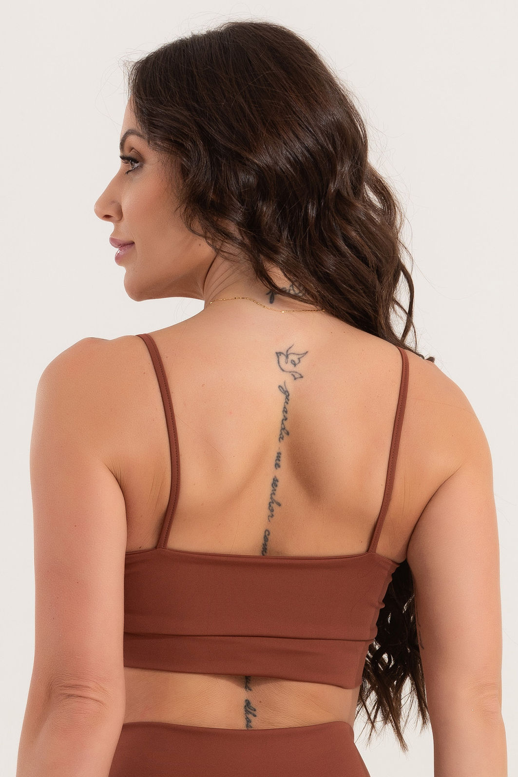 Conjunto Feminino Fitness Básico Shorts e Top - Coffee Âmbar Conjunto Feminino Fitness Básico Shorts e Top - Coffee Âmbar