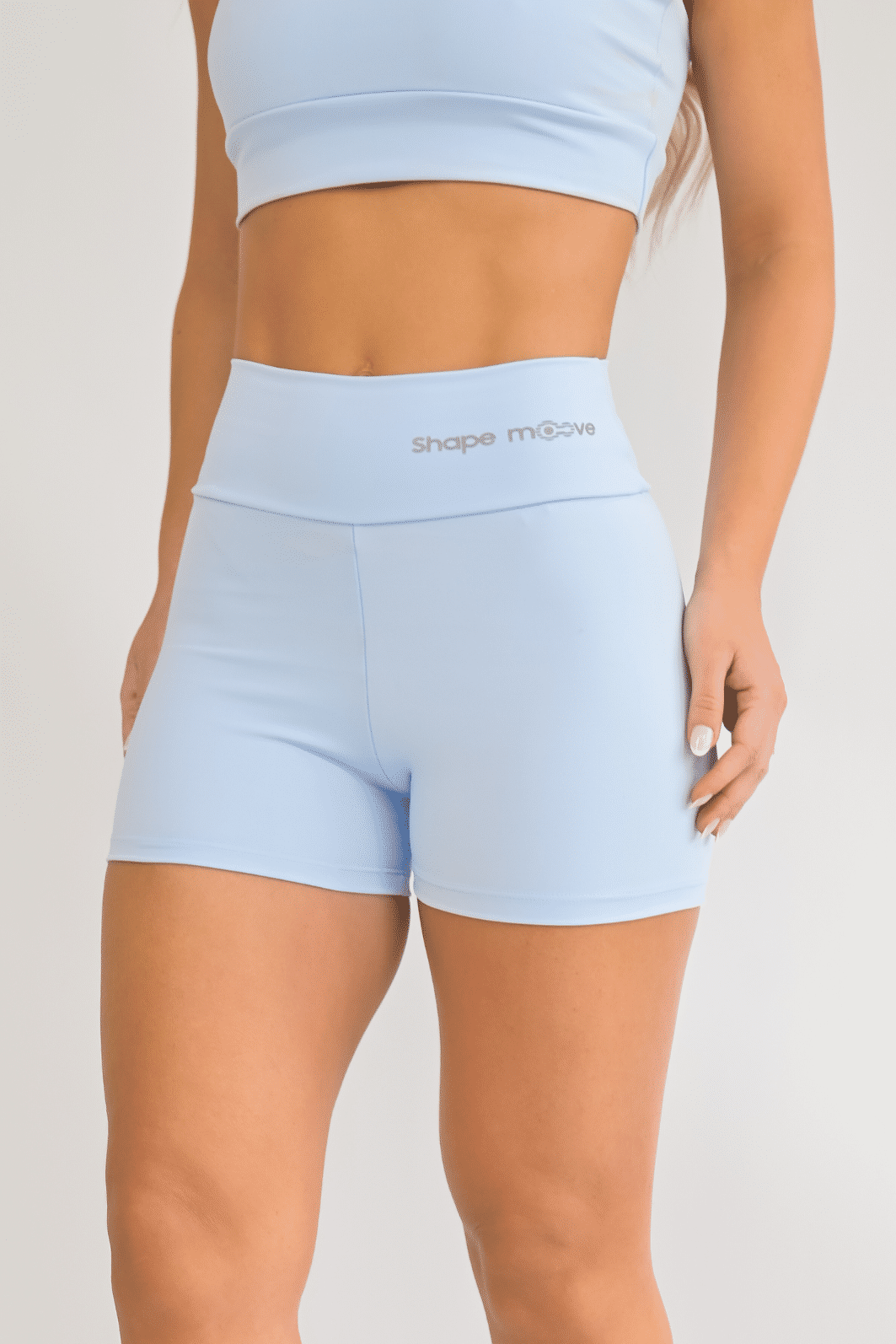 Shorts Feminino Fitness Básico Poliamida - Azul Polar Shorts Feminino Fitness Básico Poliamida - Azul Polar