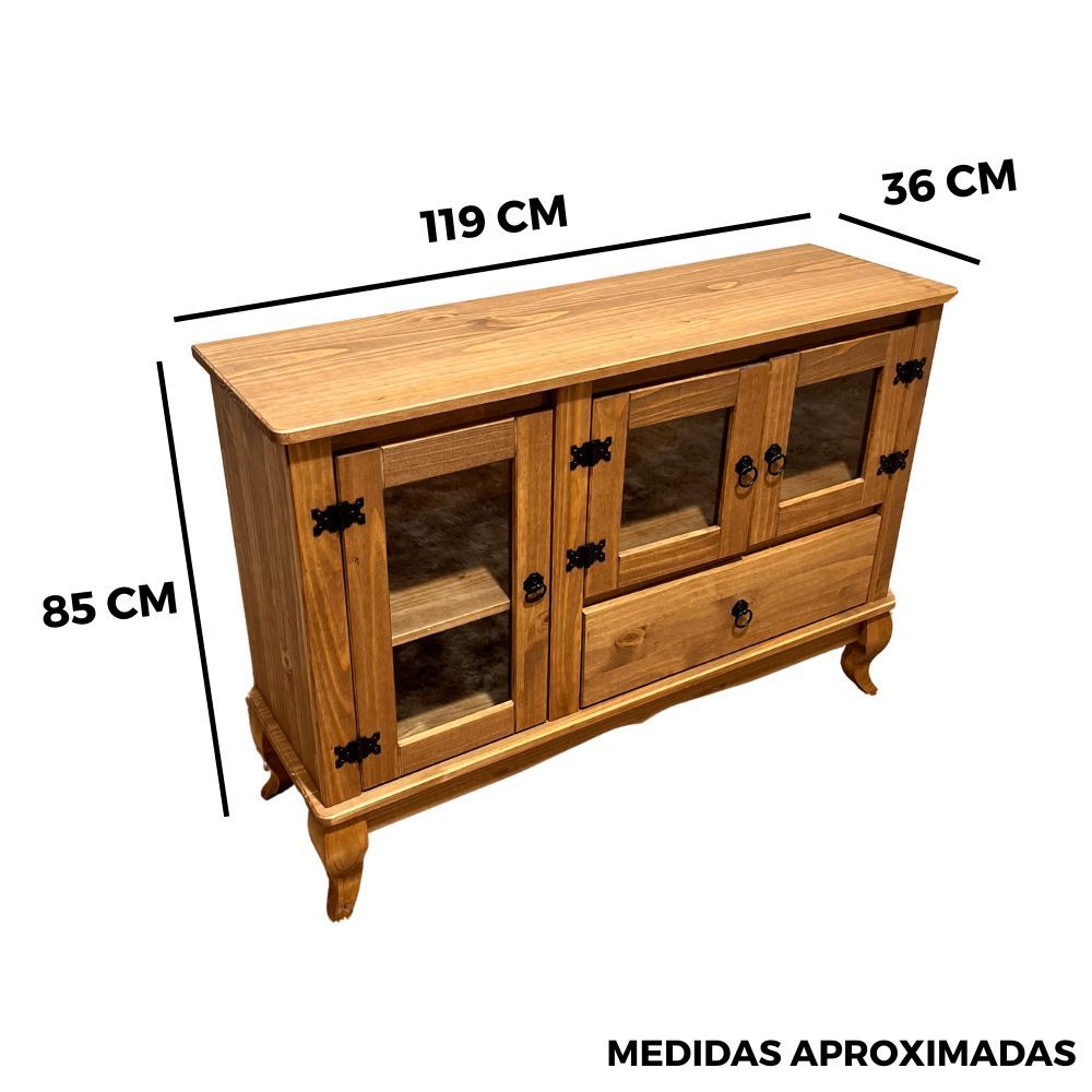 Rack 3 Portas e 1 Gaveta Mel