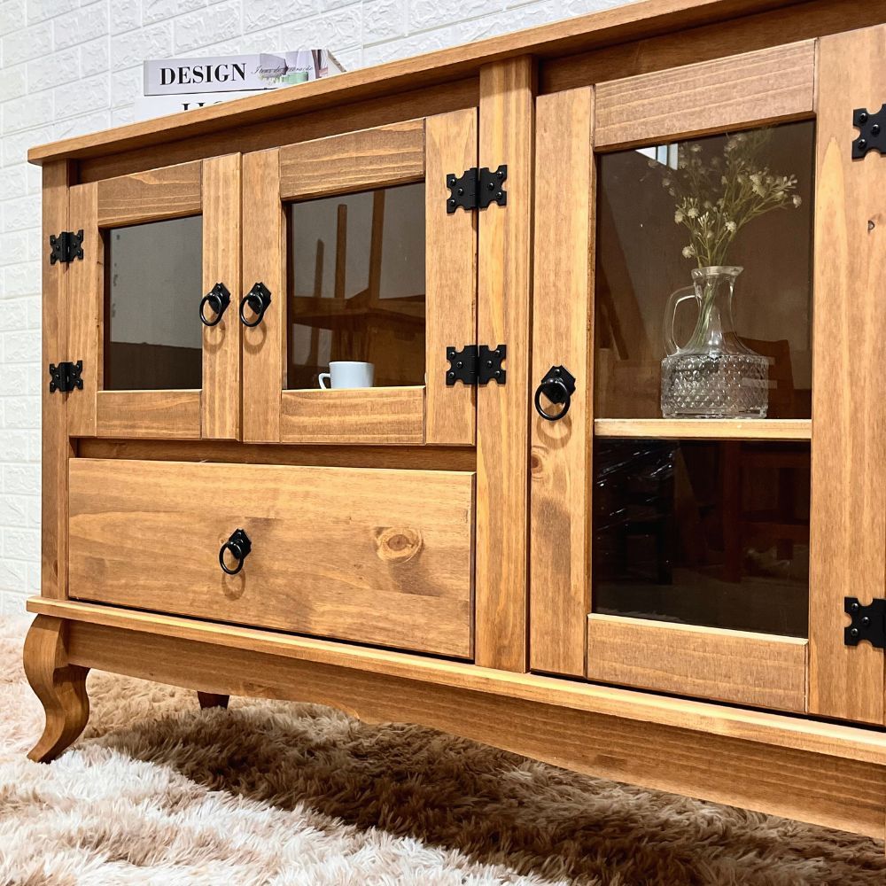 Rack 3 Portas e 1 Gaveta Mel Rack 3 Portas e 1 Gaveta Mel