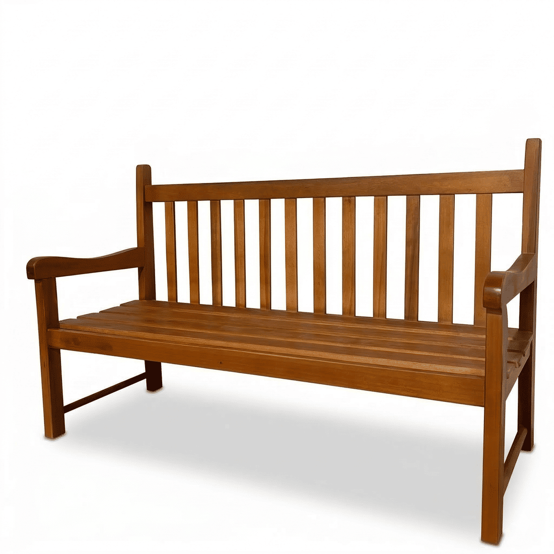 Banco de Jardim Namoradeira de Madeira 3 lugares Com Verniz