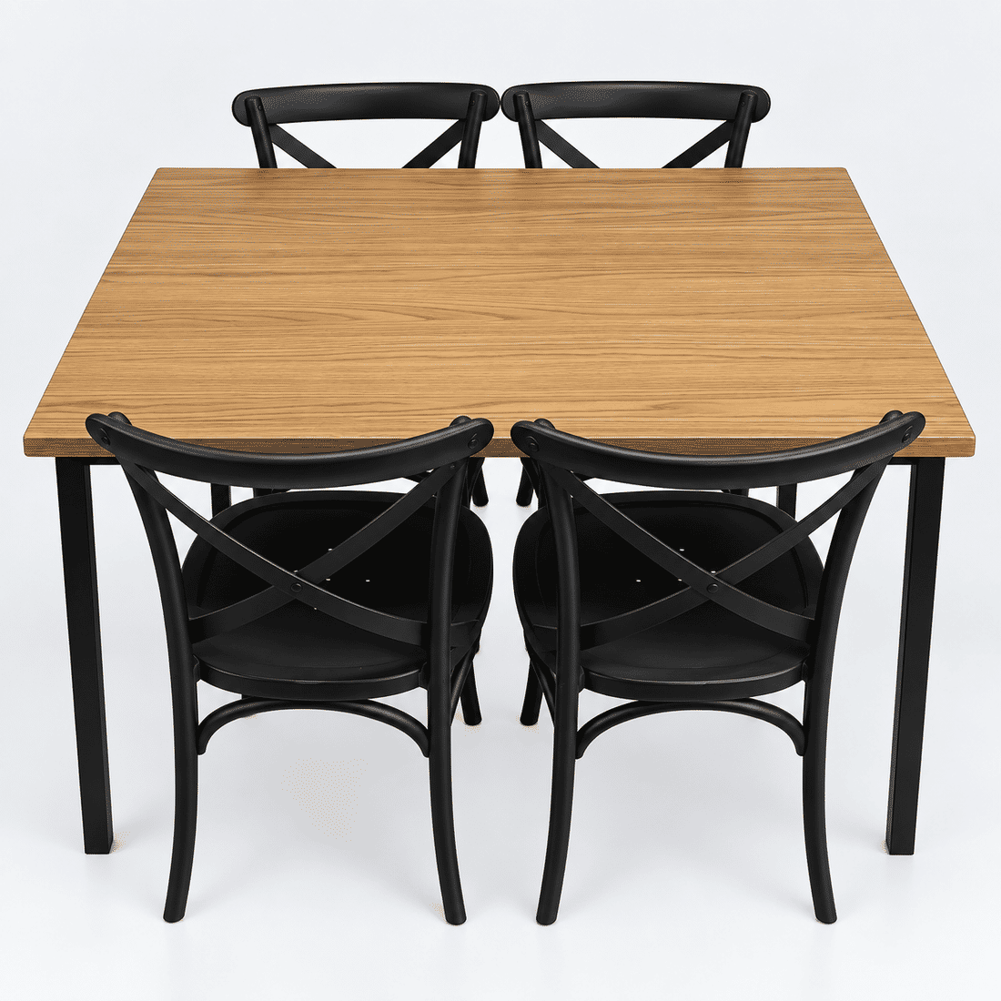 Conjunto Mesa Industrial e 4 cadeiras X Conjunto Mesa Industrial e 4 cadeiras X