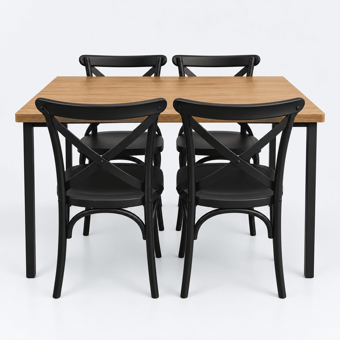 Conjunto Mesa Industrial e 4 cadeiras X Conjunto Mesa Industrial e 4 cadeiras X