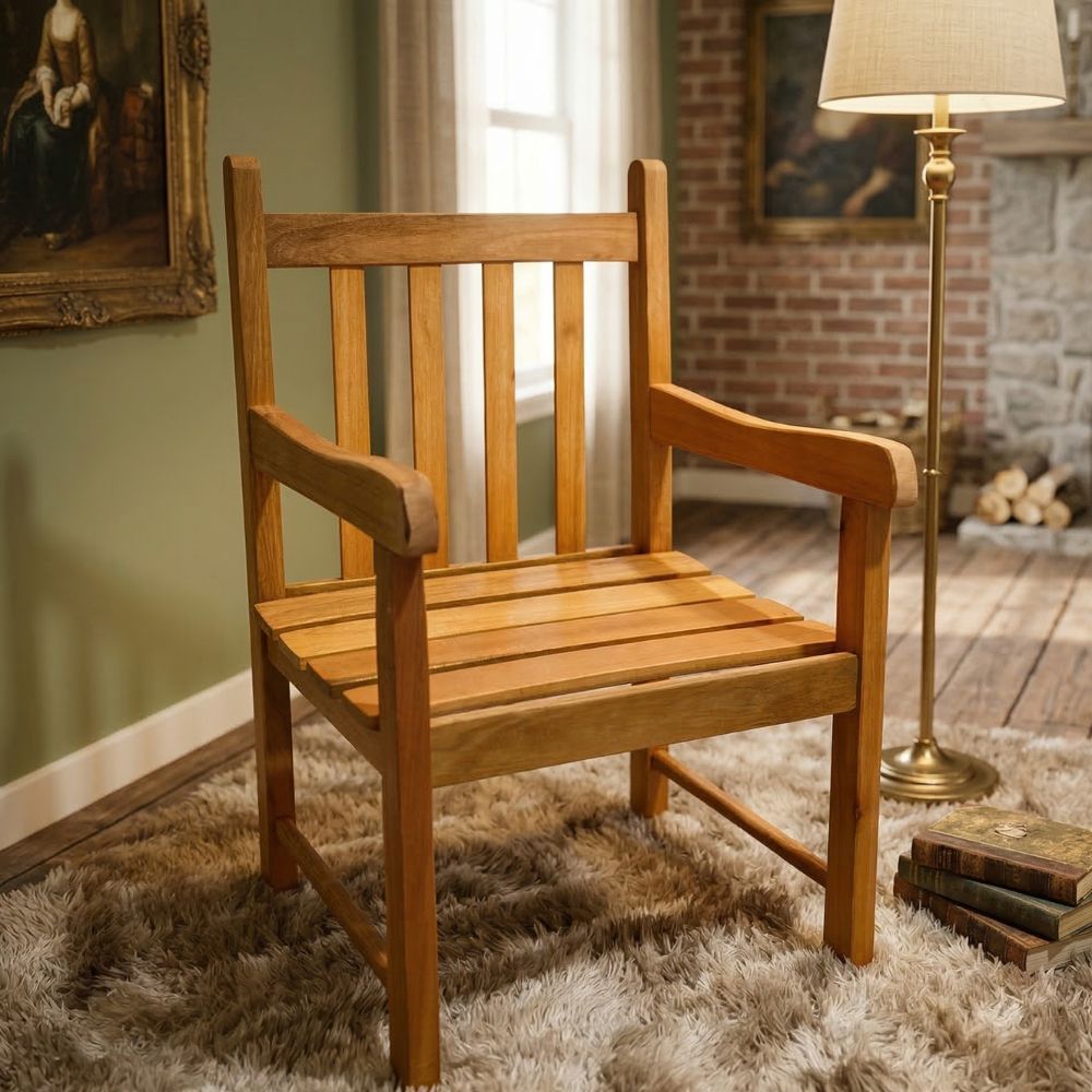 Banco de Jardim Namoradeira de Madeira 1 lugar Com Verniz