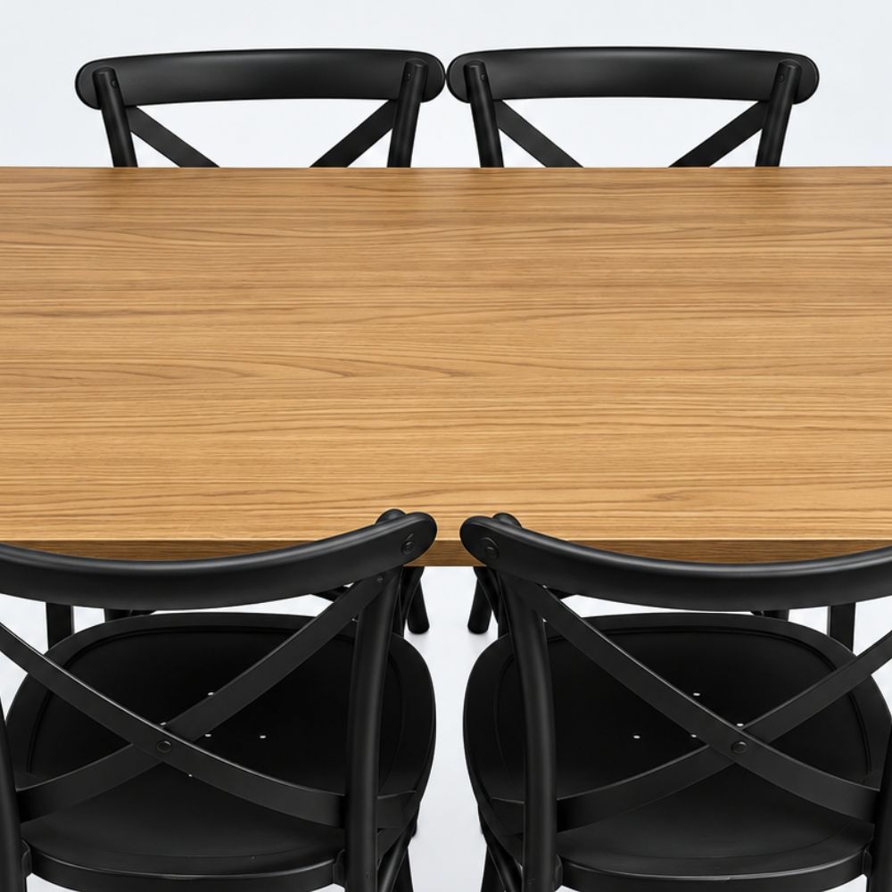 Conjunto Mesa Industrial e 4 cadeiras X Conjunto Mesa Industrial e 4 cadeiras X