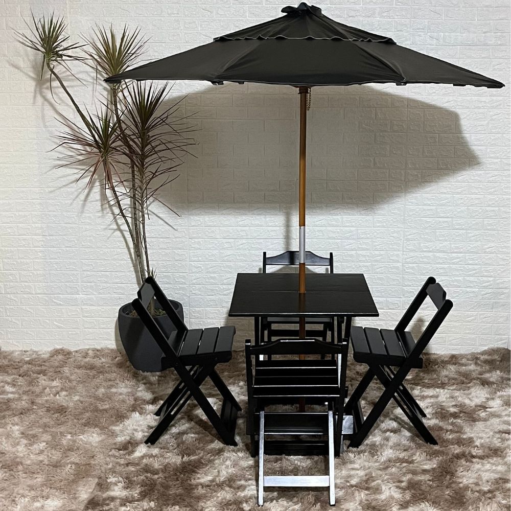 conjunto dobravel 70x70 com 4 cadeiras mel 4