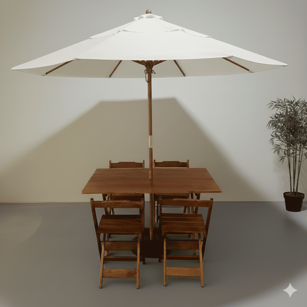 Conjunto Dobrável 120x70 Com Ombrelone ( MEL )