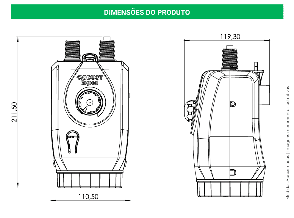 Aquecedor de água Zagonel Robust Branco