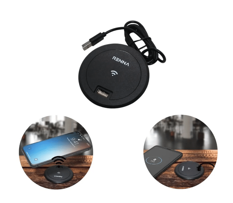 Carregador Wireless Embutir 5W - Renna Carregador Wireless Embutir 5W - Renna