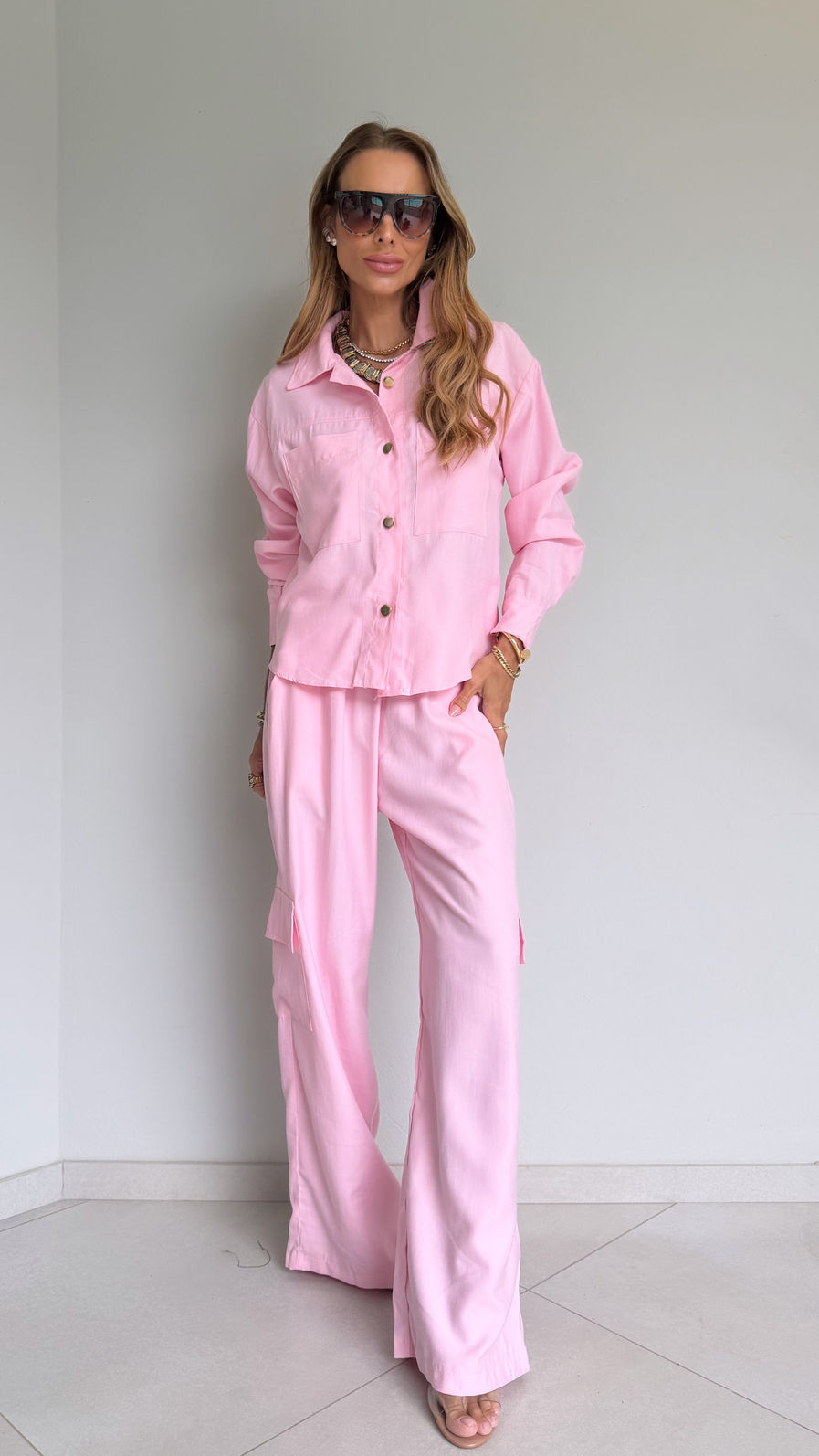 Conjunto Alfaiataria Marrant Royale na Cor Rosa