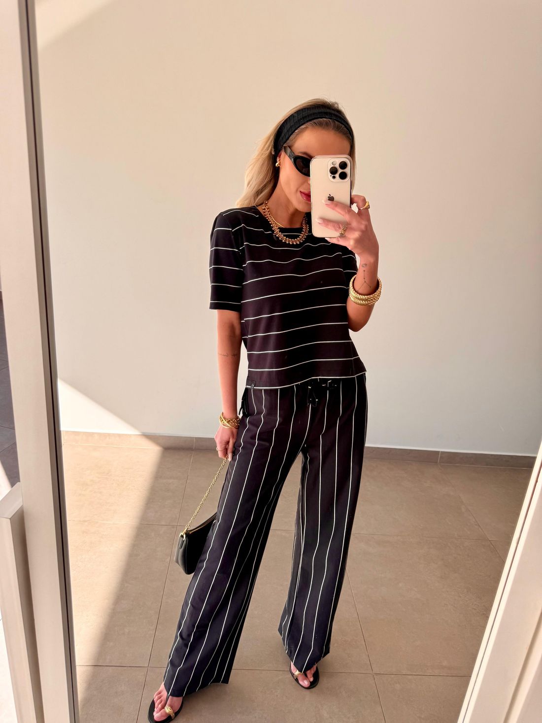 Calça Malha Listras 