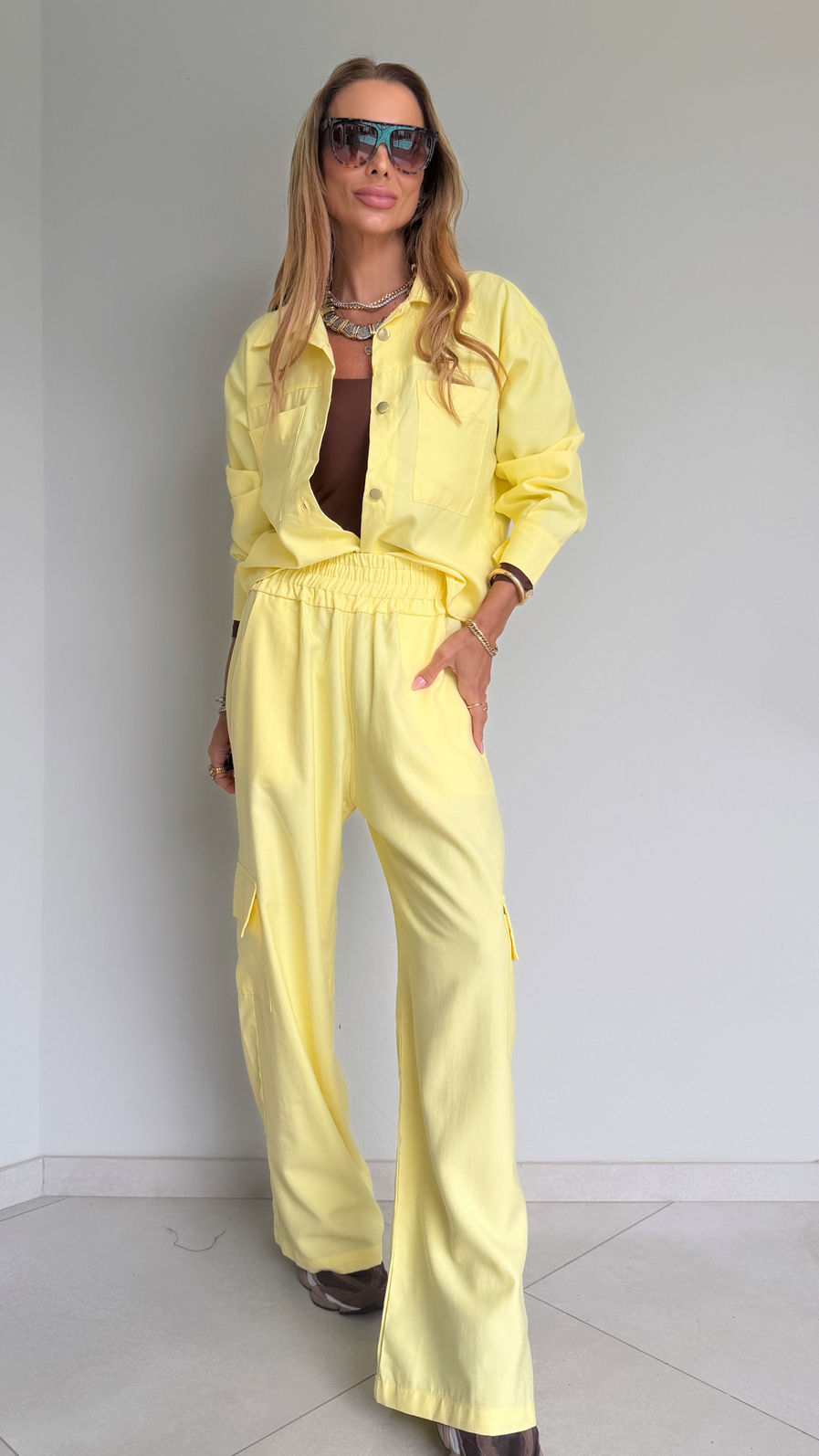 Conjunto Alfaiataria Marrant Royale na Cor Amarelo Conjunto Alfaiataria Marrant Royale na Cor Amarelo