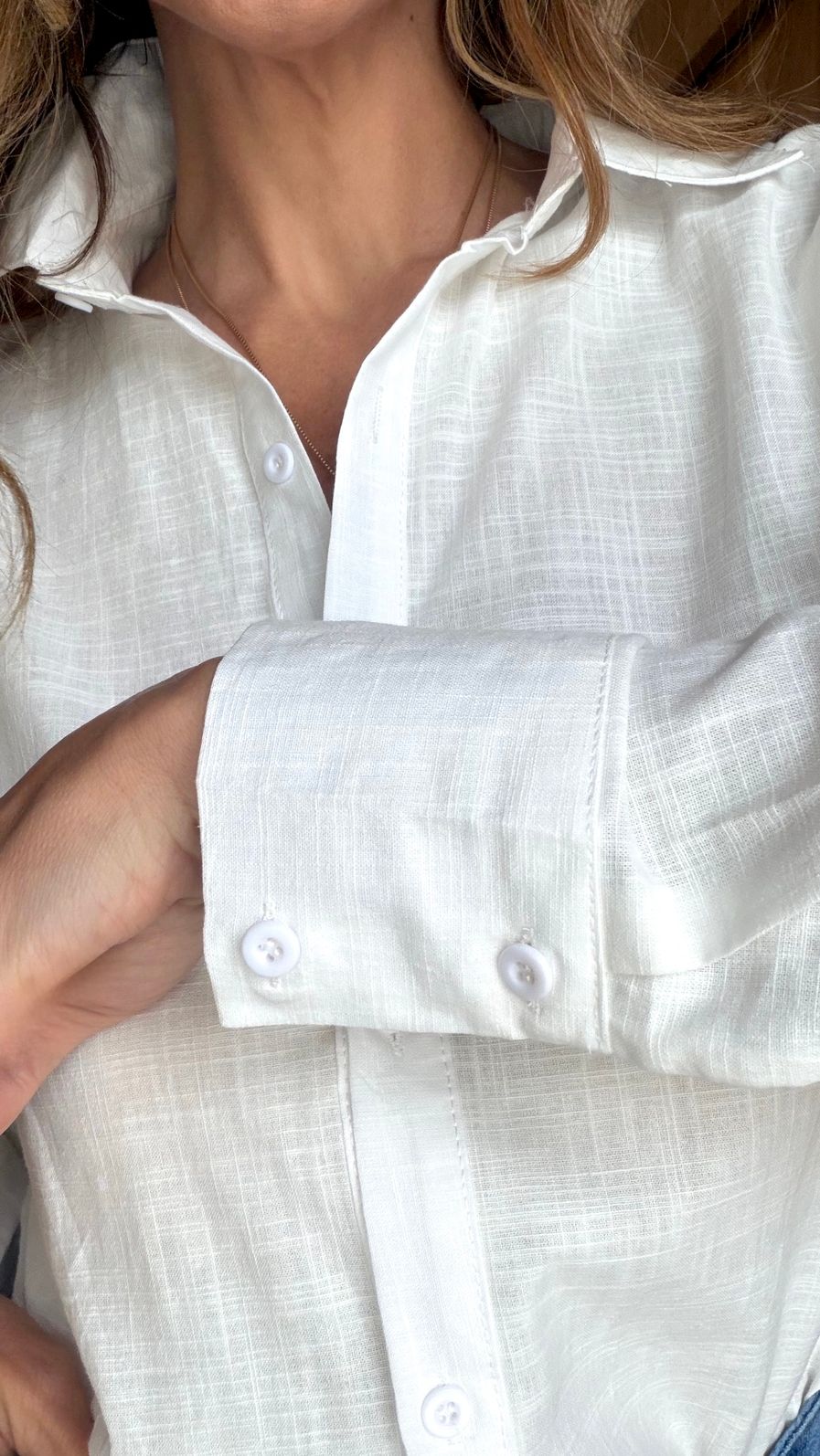 Camisa Linho Resort cor OFF/White Camisa Linho Resort cor OFF/White