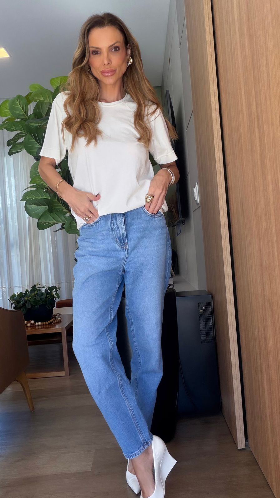 T-SHIRT SIGN ESSENTIAL ALGODÃO COR OFF/WHITE