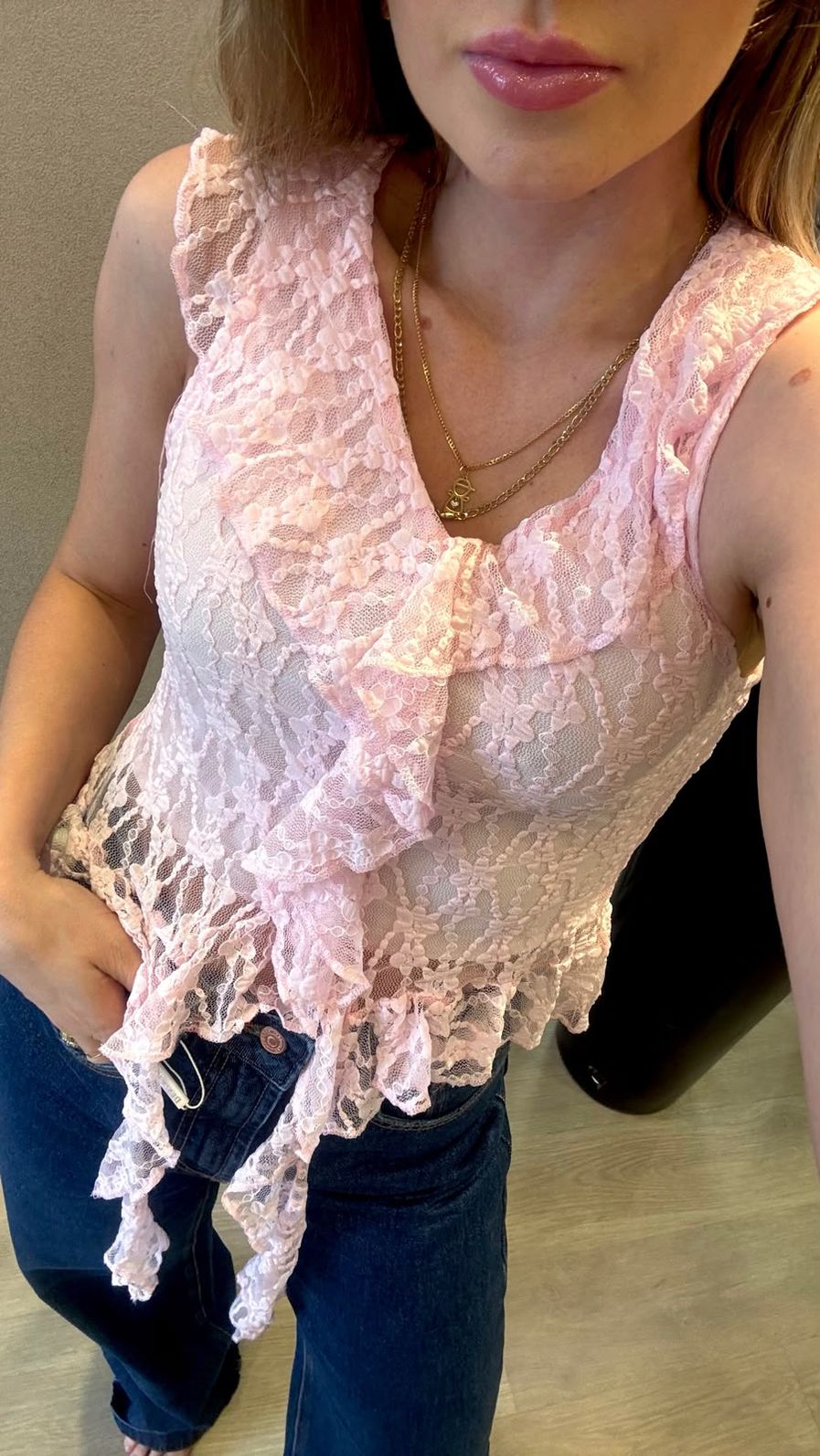 Blusa em Renda cor Rosa