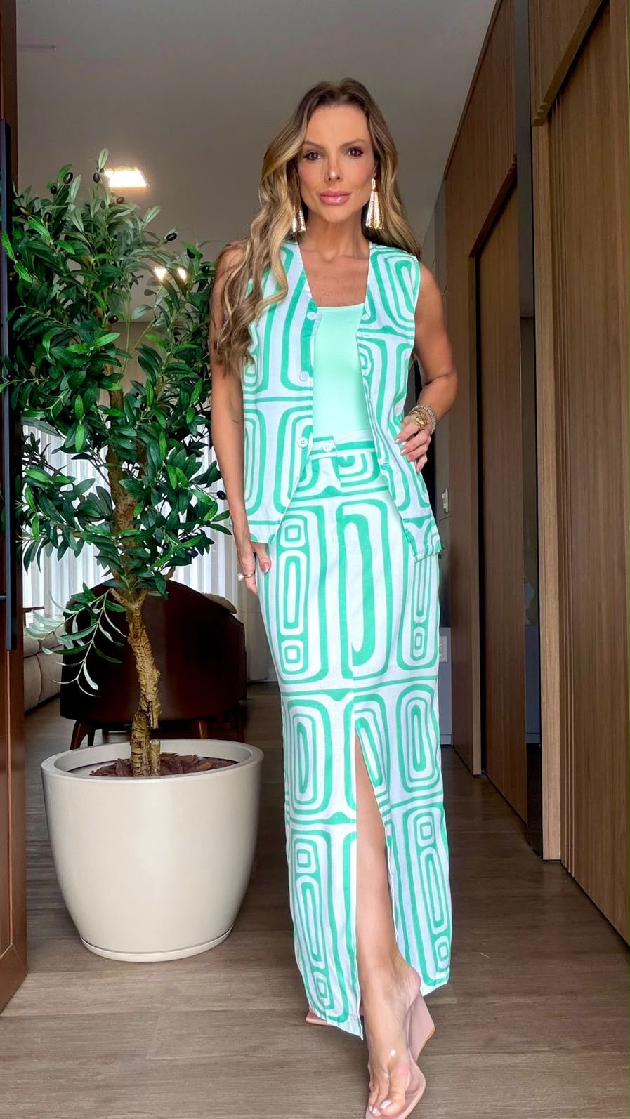 Conjunto Alfaiataria Emili cor Verde