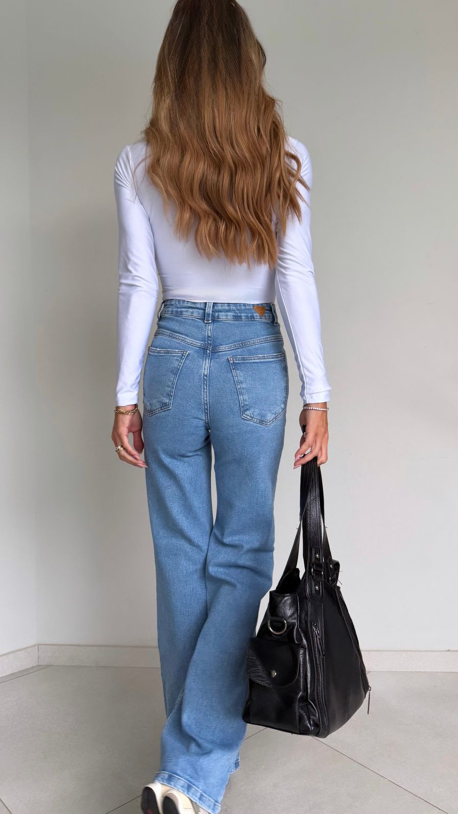 Calça Jeans Wide Leg DA Essentials Denim com Elastano Calça Jeans Wide Leg DA Essentials Denim com Elastano