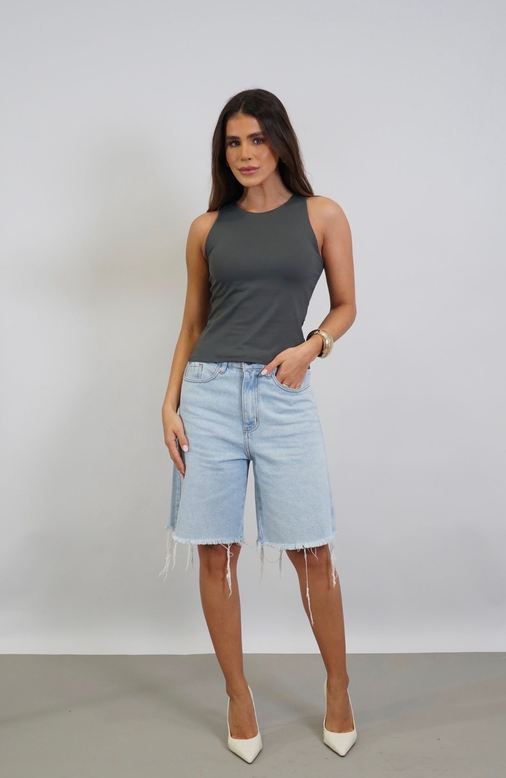 Blusa Sara cor Cinza