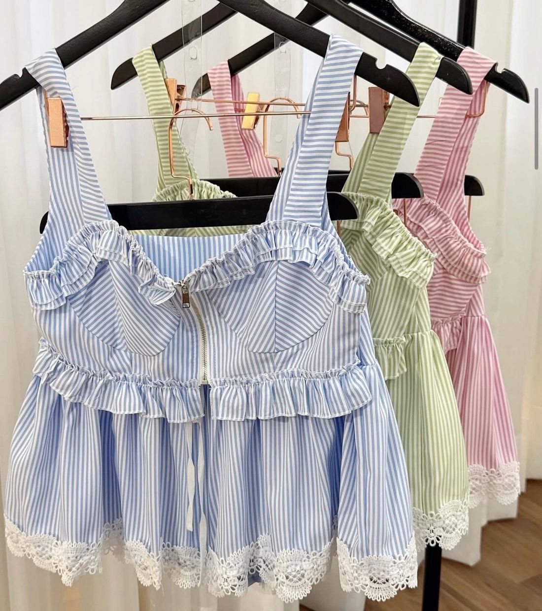 Conjunto Listrado Summer Lace Conjunto Listrado Summer Lace