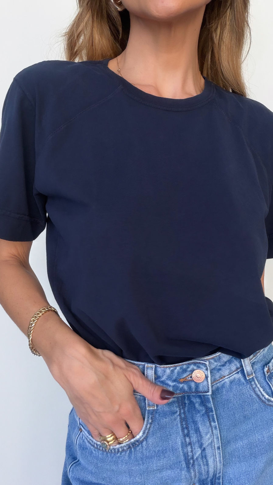 T-SHIRT SIGN ESSENTIAL ALGODÃO COR MARINHO
