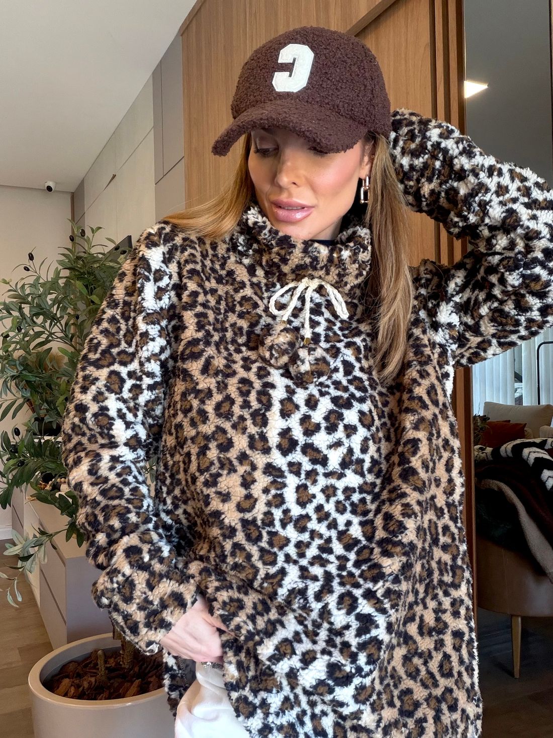 Blusão Fluffy cor Animal Print