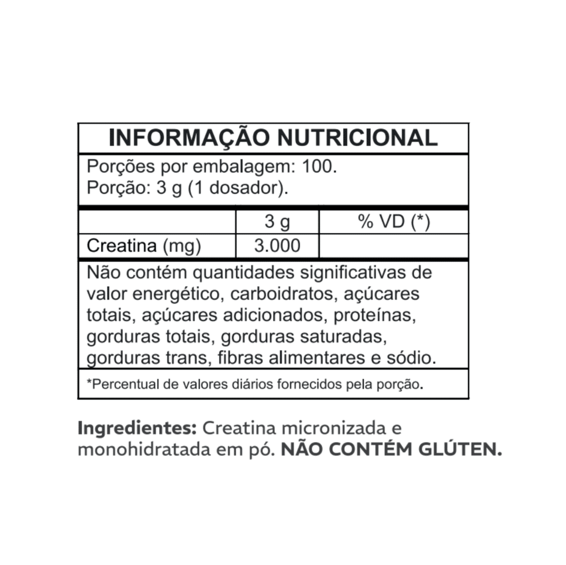 CREATINA MONOHIDRATADA E MICRONIZADA NEUTRA 300G - BRASILIC CREATINA MONOHIDRATADA E MICRONIZADA NEUTRA 300G - BRASILIC