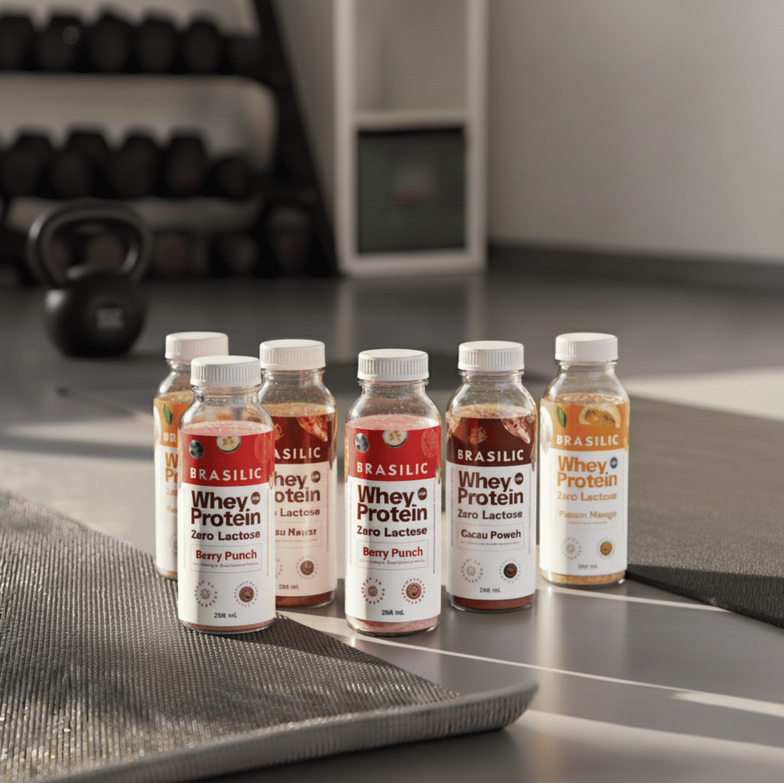 6 Unidades Whey Protein Concentrado Zero Lactose Sabores Sortidos Garrafinha - 2 de cada sabor
