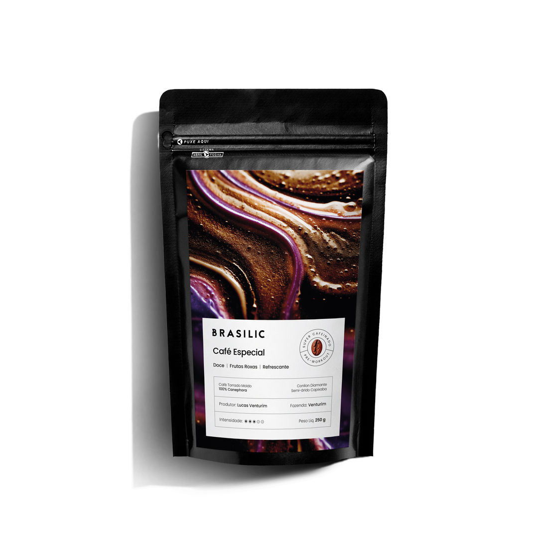 Café Especial MOÍDO Super Cafeinado Pré-Treino 250g Café Especial MOÍDO Super Cafeinado Pré-Treino 250g