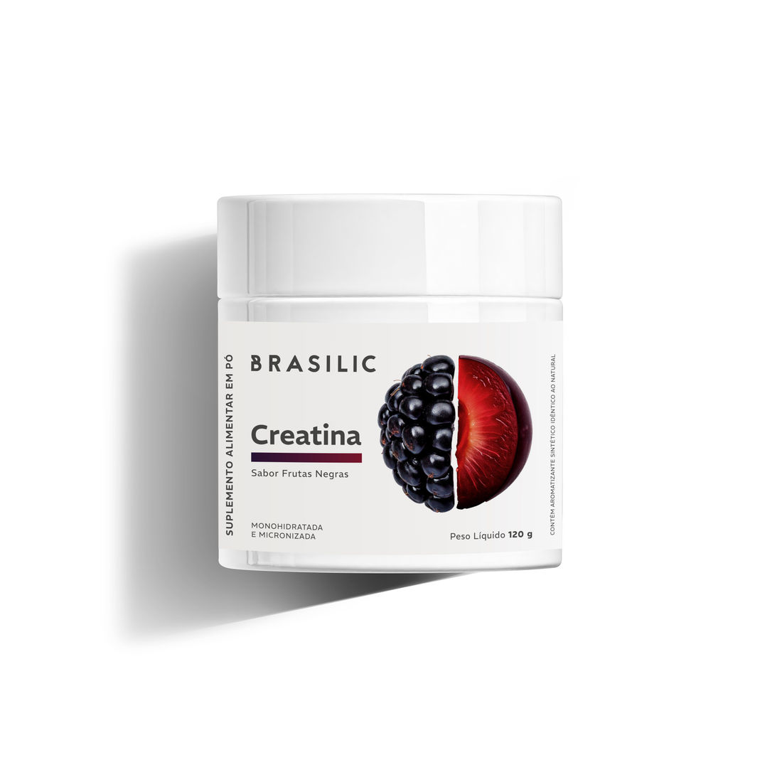CREATINA MONOHIDRATADA E MICRONIZADA SABOR FRUTAS NEGRAS 120G - BRASILIC CREATINA MONOHIDRATADA E MICRONIZADA SABOR FRUTAS NEGRAS 120G - BRASILIC