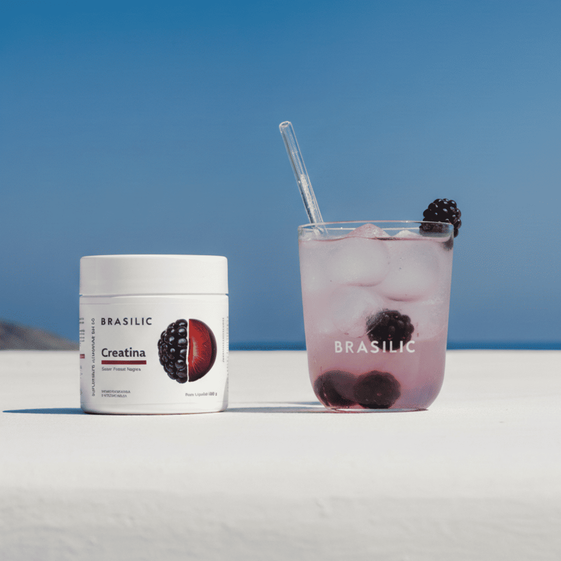 CREATINA MONOHIDRATADA E MICRONIZADA SABOR FRUTAS NEGRAS 120G - BRASILIC CREATINA MONOHIDRATADA E MICRONIZADA SABOR FRUTAS NEGRAS 120G - BRASILIC