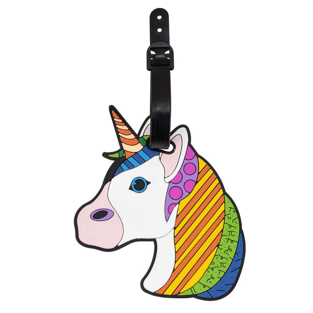 Tag Identificador de Bagagem para Malas de Viagem Emoji By Romero Unicornio