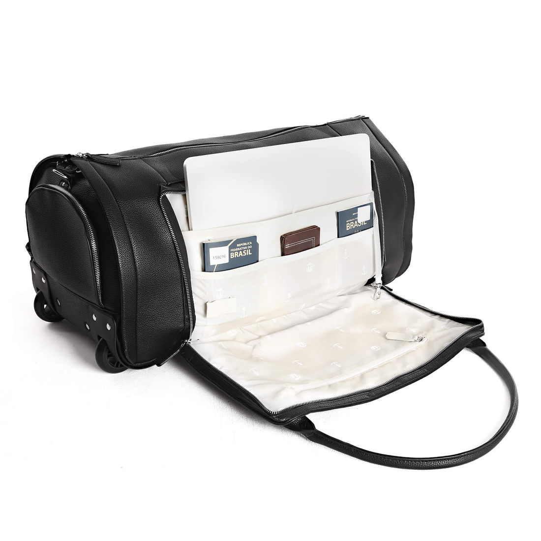 Conjunto Bolsa de Viagem Executiva Multifuncional 9 em 1 Preta e Maletas Porta Vinho para Viagem Maloa Conjunto Bolsa de Viagem Executiva Multifuncional 9 em 1 Preta e Maletas Porta Vinho para Viagem Maloa